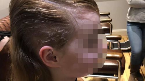 The Toddler Trims salon shared this image of a five-year-old girl who tried to shave her head.