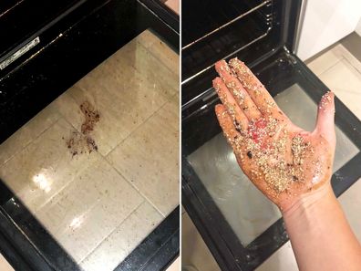 How to clean oven door