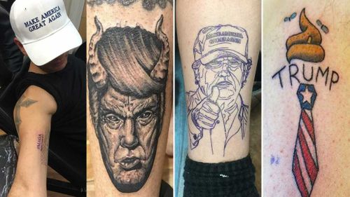 Americans mark Trump’s election victory with themed tattoos