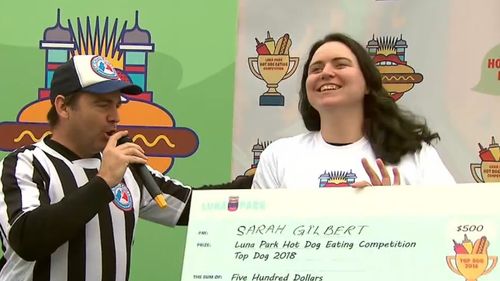 Sarah Gilbert took out the women's division for a third year in a row. Picture: 9NEWS