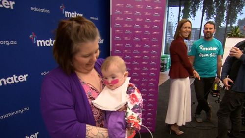 Mum Ashlee Eager is one of several community members supporting Mater Hospital's Day of Giving, crediting staff with saving her micro-preemie baby last year.