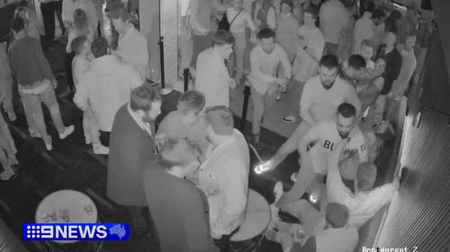 A court has heard AFL player Charlie Comben was bashed just minutes before teammate Jack Ziebell was attacked during his retirement celebrations.