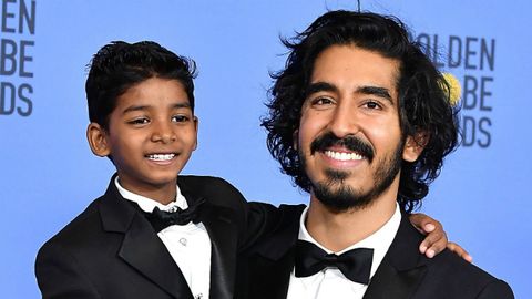 Sunny Pawar and Dev Patel Golden Globe Awards 2017.