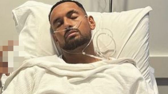 Nick Kyrgios sends message from hospital bed after knee surgery