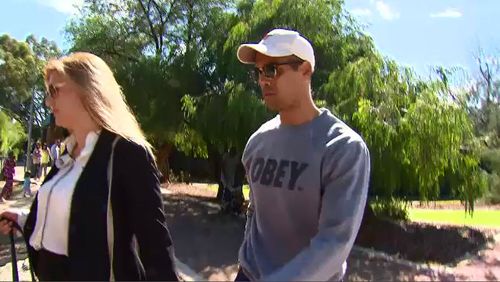 Yarran pleaded not guilty to the burglary charge, for which he's accused of entering a home without permission with the intent to commit harm. Picture: 9NEWS.