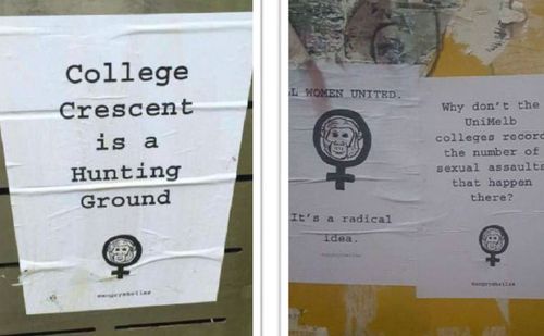 Posters at University of Melbourne in 2016 (The Red Zone)