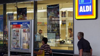 Aldi shop front in Melbourne