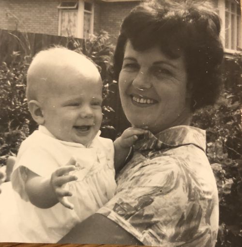 Merle McLeod pictured with baby Brett.