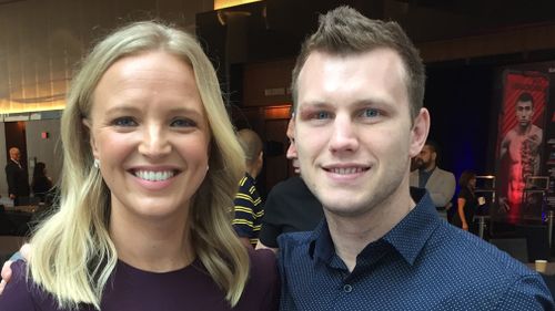 Alexis Daish spoke to Jeff Horn in the US. (9NEWS)
