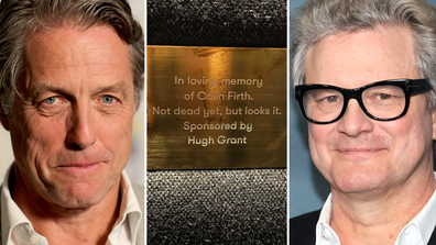 Hugh Grant and Colin Firth plaque drama