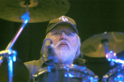 Ronnie Tutt, drums, performs with the Elvis Presley band at the Paradiso on January 8th 2004 in Amsterdam, Netherlands. 