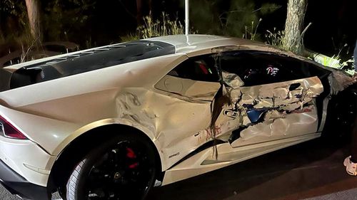 A Lamborghini driver and her passenger have escaped injury after a crash in Sydney's south-west.