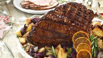 bourbon glazed ham