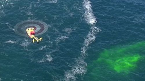Dye has been thrown into the water to track currents. (9NEWS)