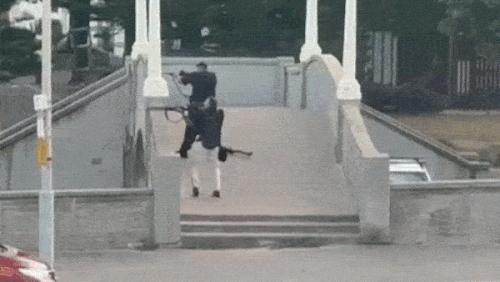 Bondi Junction mass shooting: The two shooters opened fire from a bridge.