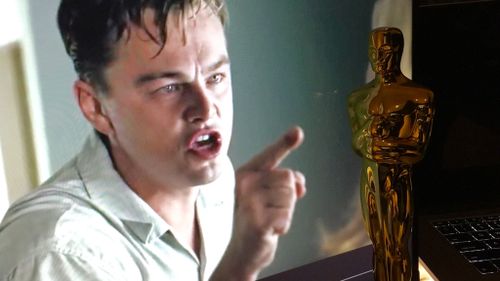 The user has now manipulated a shot of DiCaprio from his movie Revolutionary Road to make it look as though he is crying and yelling at an Oscar statue. (Imgur: iHasanOscar)