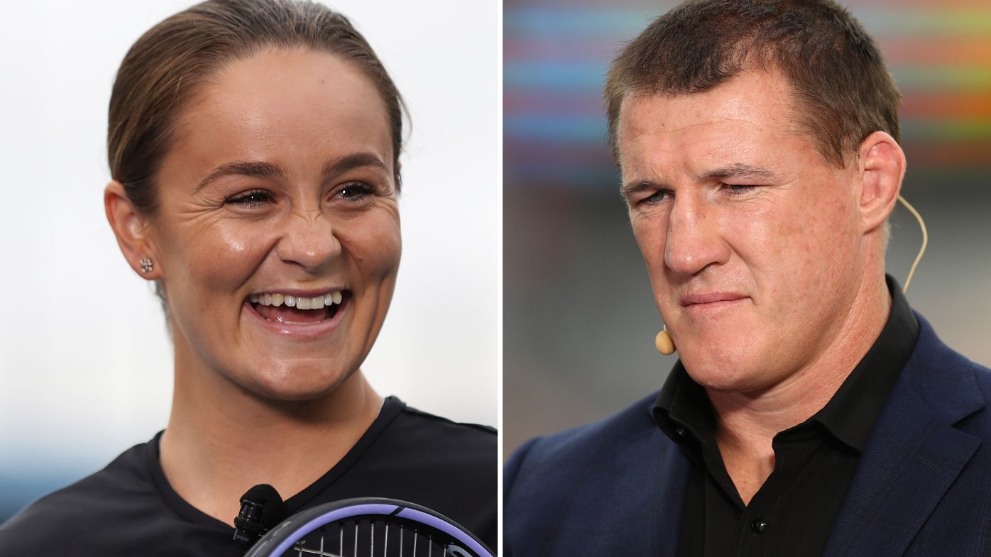 Ash Barty and Paul Gallen.