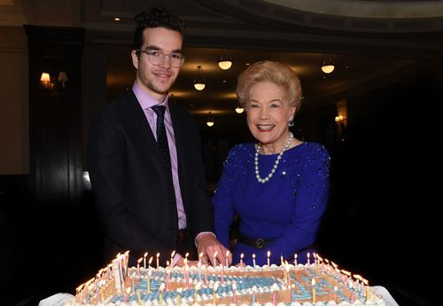 Mrs Alberti with Young Victorian of the Year, Daniel Poole. (AAP)