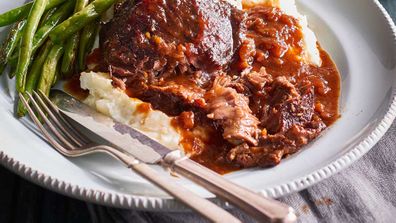 Recipe: <a href="http://kitchen.nine.com.au/2017/05/10/16/29/beef-cheeks-in-red-wine-sauce" target="_top">Dan Churchill's beef cheeks in red wine sauce with mash</a>