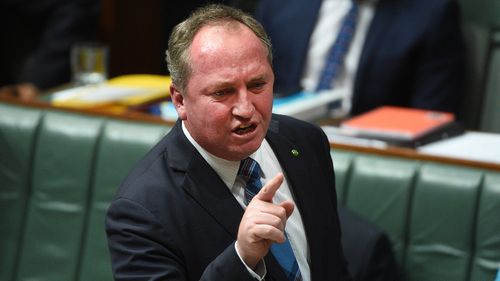 Acting Prime Minister Barnaby Joyce during Question Time. (AAP)