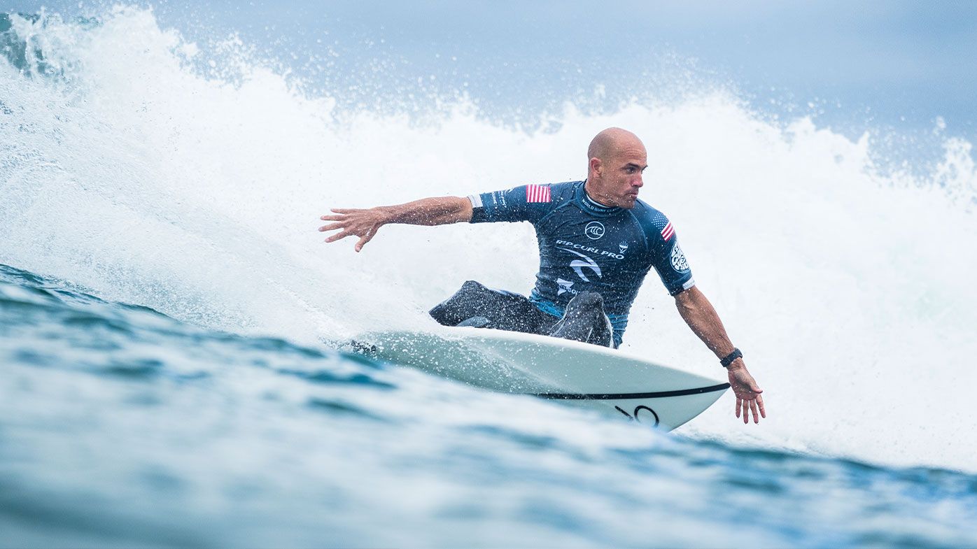 Kelly Slater in action at Bells Beach in 2019