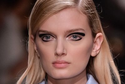 <p>Playful eyeliner was a key theme throughout Fashion Month, with runways focused firmly on the eyes. Honey rounds up the best looks and explains how to get creative at home. Pictured: Rochas.</p>