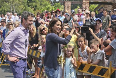 Princess Mary Crown Prince Frederik visit bushfires victims in Winmalee, in the NSW Blue Mountains, in 2013