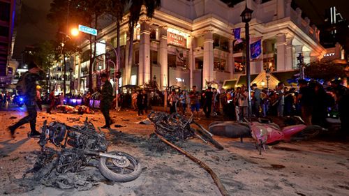 The bomb tore through the Erawan Shrine on August 17. (9NEWS)