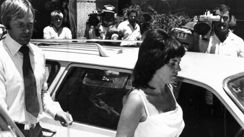 Michael and Lindy Chamberlain are pictured leaving a courthouse in Alice Springs, in 1982. 