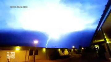 The weather system produced lighting strikes in a matter of minutes. 