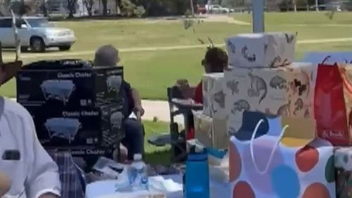 A family has described the terrifying moment they were threatened by gun-wielding teenager in front of their children at a Melbourne park. 