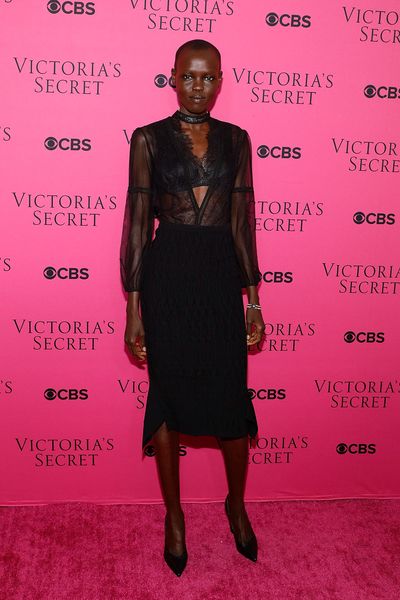 Grace Bol in Roland Mouret&nbsp;at the Victoria's Secret viewing party in New York.