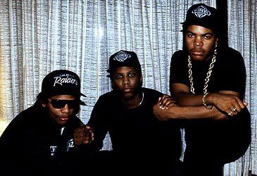 Which radio station played NWA's 'Express Yourself' on a loop for a day in 1990 to protest the suspension of an employee, who had included banned song 'F--- tha Police' in a segment on bad language?