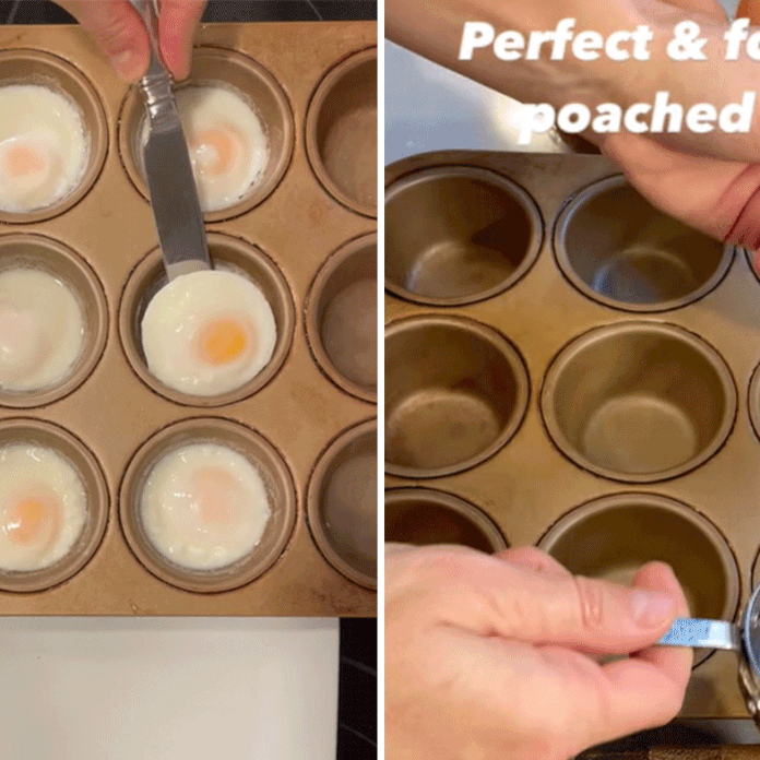 Muffin Pan Poached Eggs Recipe
