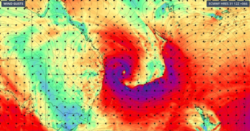 Sunday wind gusts 