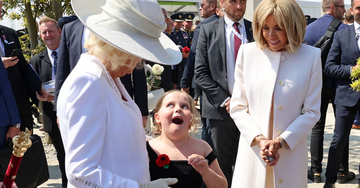 Little girl’s brilliant reaction to meeting Queen Camilla in France