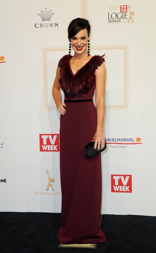 Natarsha Belling at the 2017 Logies. (Image: AAP)