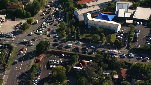 The crash has caused major delays for morning commuters, with inbound lanes backed up for kilometres.