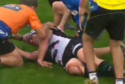 <b>It's not often you see a player knock himself out and get reported for the same incident, but Penrith's Nigel Plum discovered it doesn't make for a pleasant Mother's Day.</b><br/><br/>The NRL prop managed the rare double while attempting a tackle on Newcastle's Jarrod Mullen. He was pinged for a shoulder charge even though he came off second best.<br/><br/>He was barely conscious as he was placed on report and then stretchered from the field.