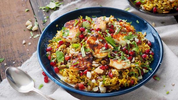 Spiced brown basmati and quinoa salad