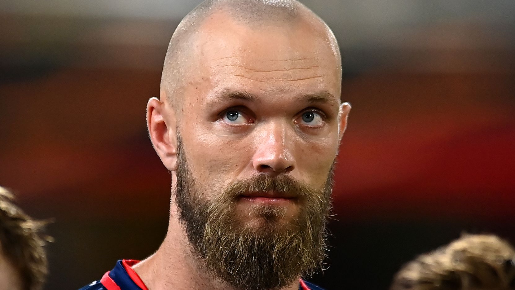 BRISBANE, AUSTRALIA - MARCH 24: Max Gawn of the Demons is seen during the round two AFL match between Brisbane Lions and Melbourne Demons at The Gabba, on March 24, 2023, in Brisbane, Australia. (Photo by Albert Perez/AFL Photos via Getty Images)