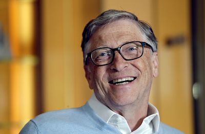 Bill Gates and his …. trampoline room