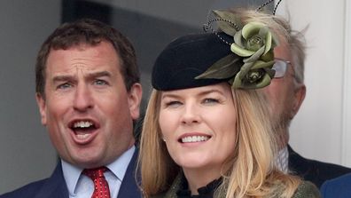 Peter Phillips and Autumn Kelly on day one of the Cheltenham Festival at Cheltenham Racecourse, Cheltenham. 