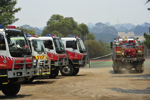 Fire crews are prepared for potential fires that may break out from the heat. (AAP)