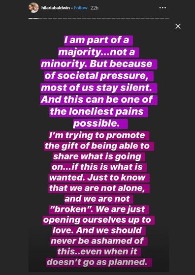 Hilaria Baldwin posted a series of Instagram stories addressing the negative comments she's received.