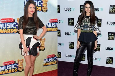 Showing a more rock'n'roll side at the Radio Disney Music Awards and New Now Next Awards. <br/>