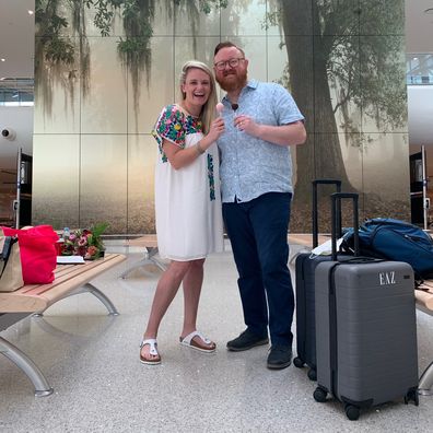 Couple wed in airport terminal