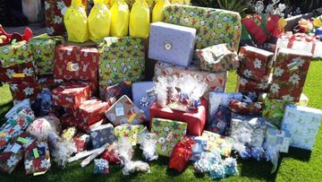 More than 50 Christmas presents were inside the vehicle, destined to be delivered to charity today.