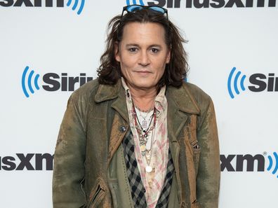 Johnny Depp attends a SiriusXMs Town Hall alongside Jeff Beck in support of their album '18'on October 12, 2022 in New York City.