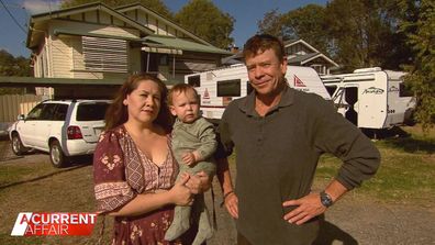 Lismore residents Michaela and Craig Navia are waiting in limbo while raising three children after their home was inundated with floodwater.